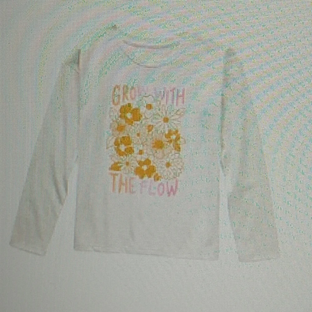 Thereabouts Tshirt Girks size XXS 4/5 Grow with the Flow in Gray long sleeve - Picture 2 of 7